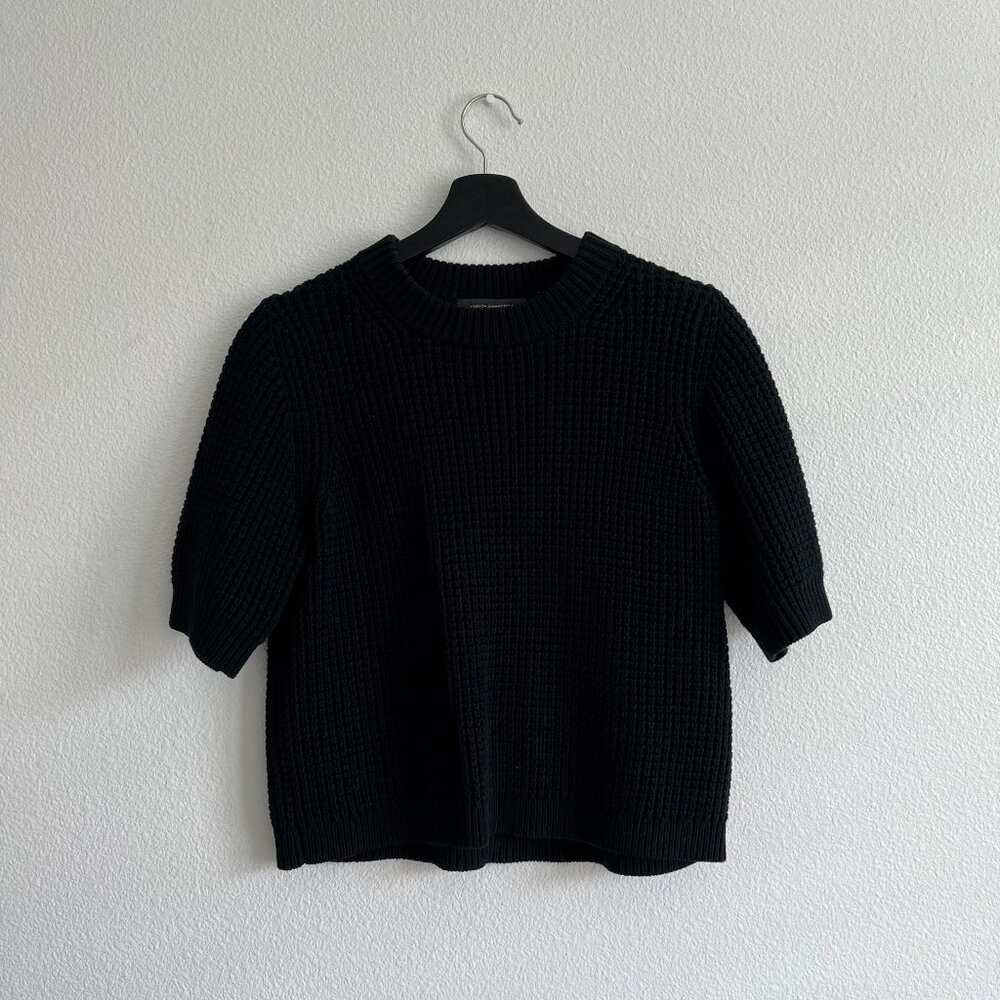 French Connection Knit Sweater Tee Black Size S